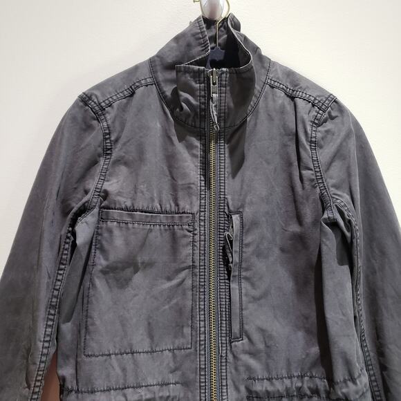 Madewell Fleet Utility Jacket XS Utility Military Cargo Cinched Waist Gray - Picture 14 of 16